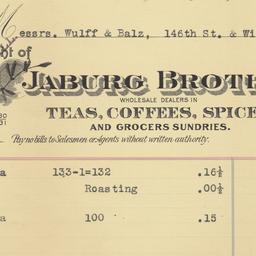 Jaburg Brothers. Bill or re...