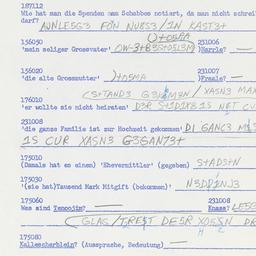 Western questionnaire, answ...