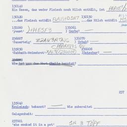 Western questionnaire, answ...