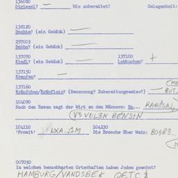 Western questionnaire, answ...