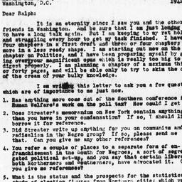 Letter from Gunnar Myrdal t...