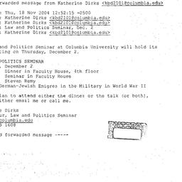 Announcements, 2004-12-02. ...