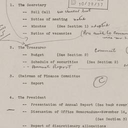 Board Meeting, 10/28/1937