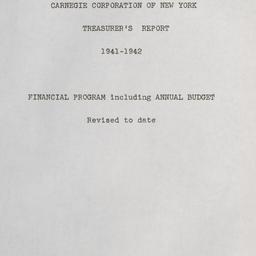 Treasurer's Report, 194...