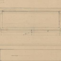 Pergola seat elevation, plan