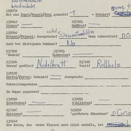 Western questionnaire, answ...