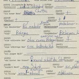 Western questionnaire, answ...