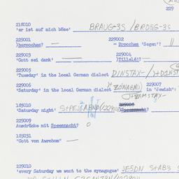 Western questionnaire, answ...