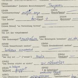 Western questionnaire, answ...