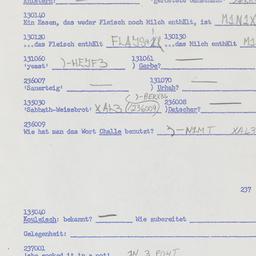 Western questionnaire, answ...