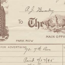 The World, bill or receipt