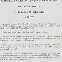 Board Meeting, 11/3/1926