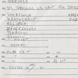 Eastern questionnaire, answ...