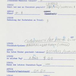Western questionnaire, answ...