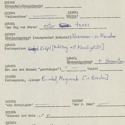 Western questionnaire, answ...