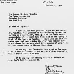 Letter from Lawrence Dunbar...