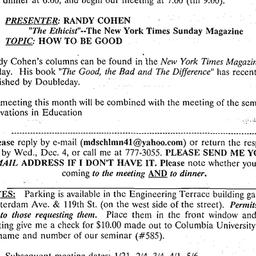 Announcements, 2002-12-11. ...