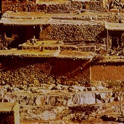 Mudbrick buildings.