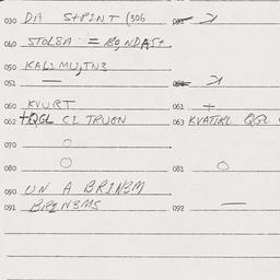 Eastern questionnaire, answ...