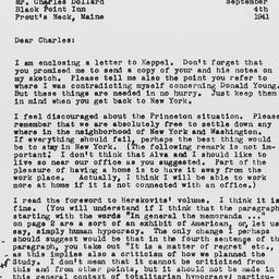 Letter from Gunnar Myrdal t...