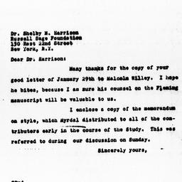 Letter from Charles Dollard...