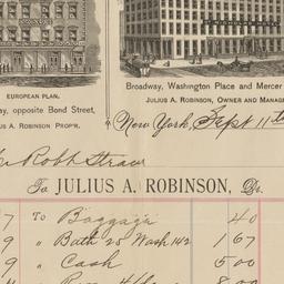 St. Nicholas Hotel. Bill or...
