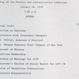 Meeting of the Finance and ...