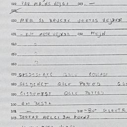 Eastern questionnaire, answ...