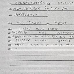 Eastern questionnaire, answ...