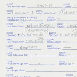 Western questionnaire, answ...