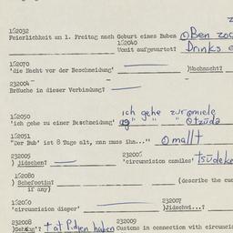 Western questionnaire, answ...
