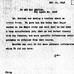 Memorandum from Florence An...