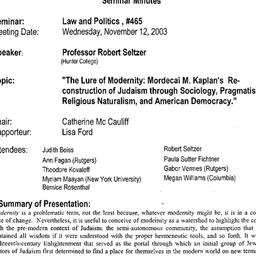 Minutes, 2003-09-12. Law an...