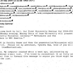 Announcements, 2004-09-27. ...