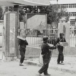 Police in riot gear, prepar...