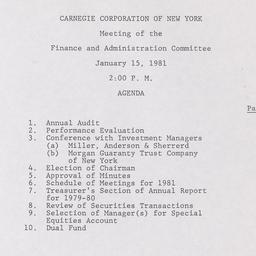 Meeting of the Finance and ...
