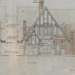Working drawing #3: East, w...