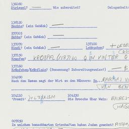 Western questionnaire, answ...