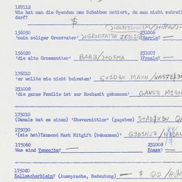 Western questionnaire, answ...