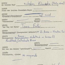 Western questionnaire, answ...