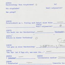 Western questionnaire, answ...