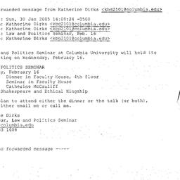 Announcements, 2005-02-16. ...
