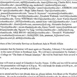 Announcements, 2004-02-05. ...