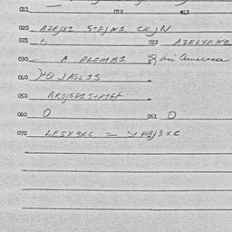 Eastern questionnaire, answ...
