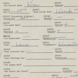 Western questionnaire, answ...