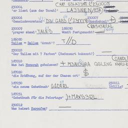 Western questionnaire, answ...