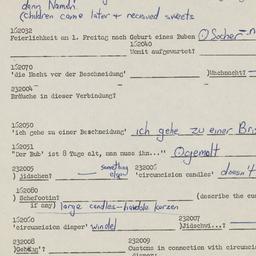 Western questionnaire, answ...
