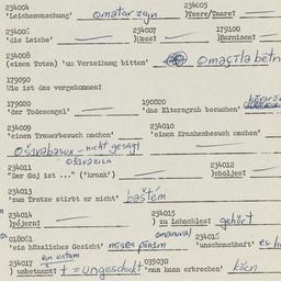 Western questionnaire, answ...