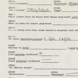 Western questionnaire, answ...