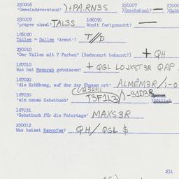 Western questionnaire, answ...